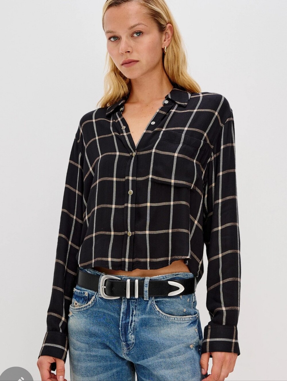 Rails Malin Shirt - Onyx Sand Birch (Size XS) MSRP $188.00